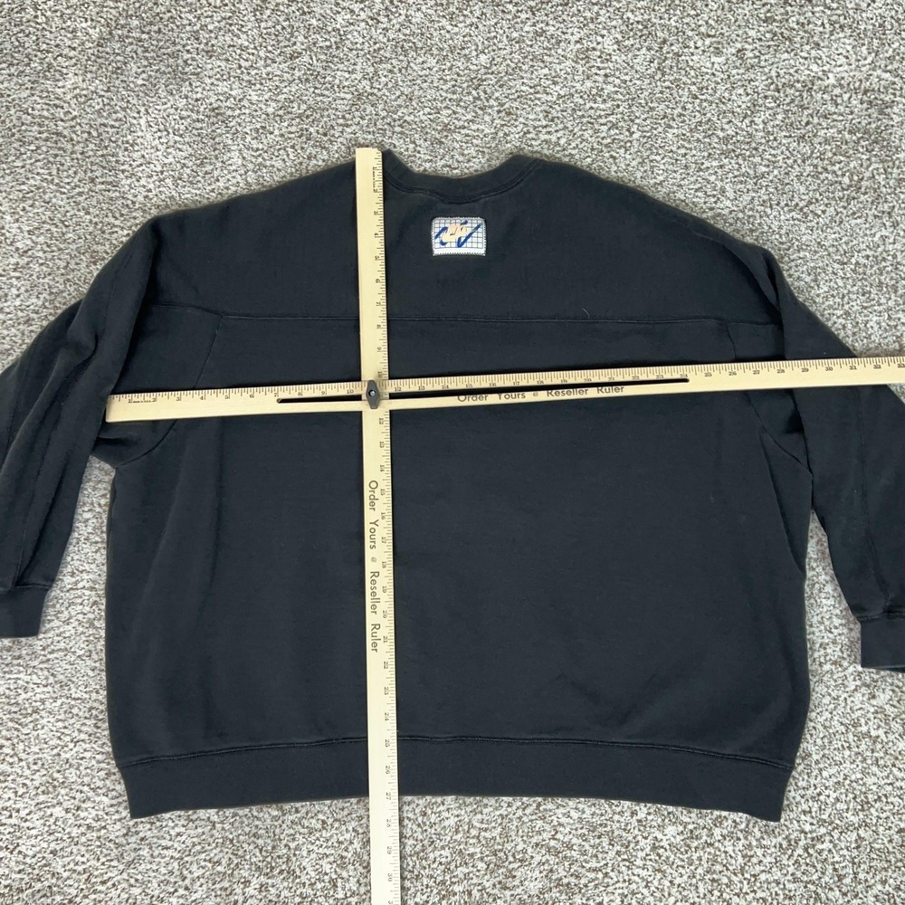 Nike Sweatshirt Womens 3X Black Crewneck Swoosh Retro Oversized Pullover Plus - Picture 8 of 10